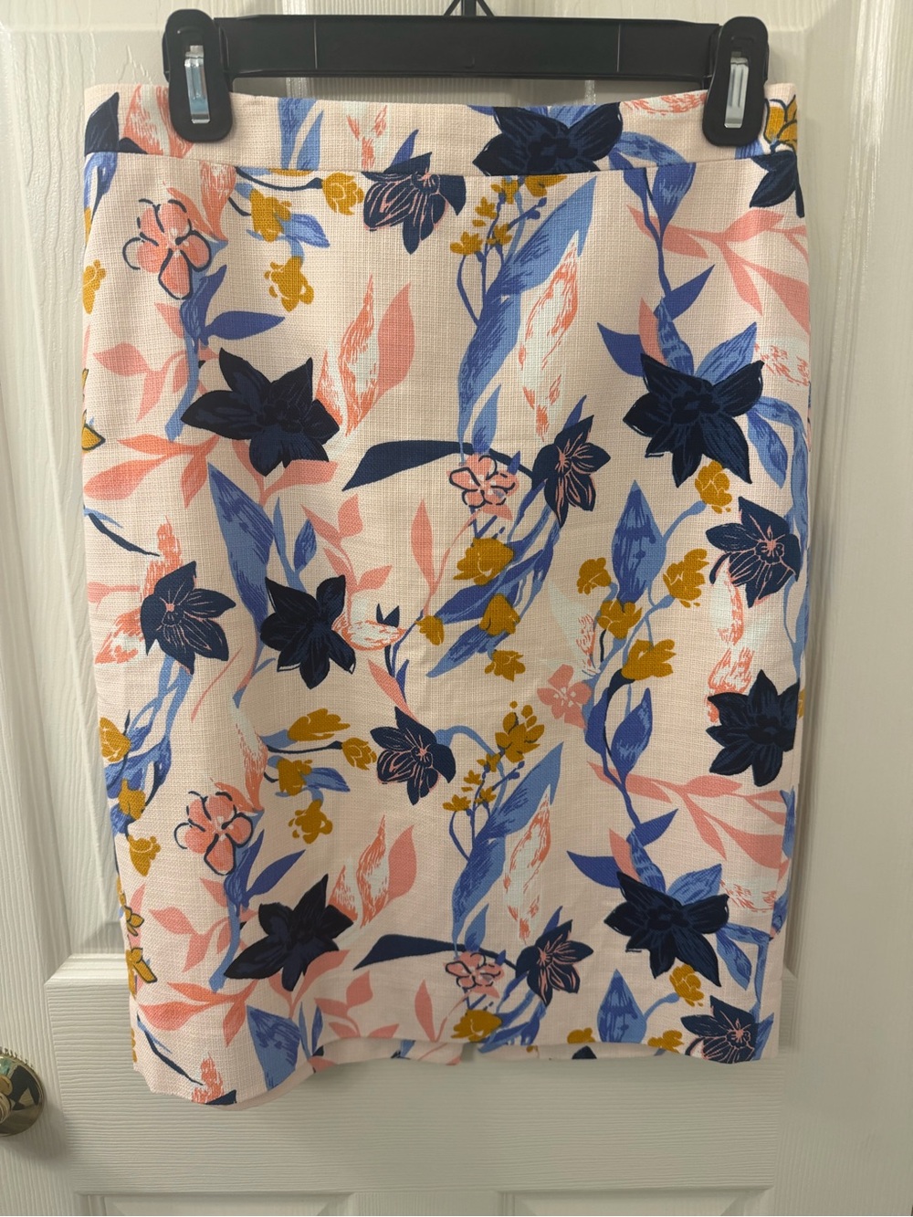 J. Crew Floral Pencil Skirt in Pink, Navy & Mustard Fully Lined